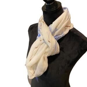 JC Fashion Palm Tree Print Scarf Women's One Size New with Tags